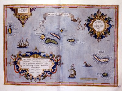 Die Azoren, nach dem Atlas von Ortelius von Abraham (after) Ortelius