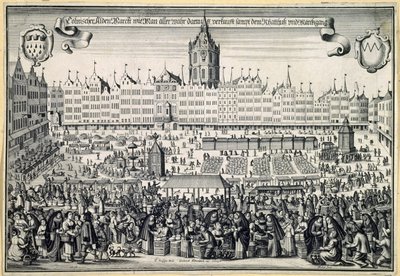 Alter Markt in Köln, ca. 1660 von Abraham Aubry