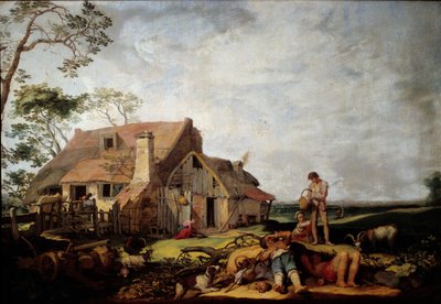 Landschaft mit ruhenden Bauern von Abraham Bloemaert