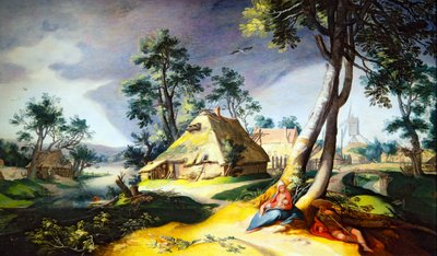 Ruhe auf der Flucht nach Ägypten von Abraham Bloemaert