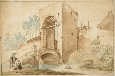 Das Tor zu einer Stadt von Abraham Bloemaert