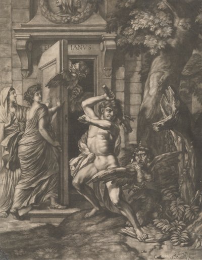Herkules vor dem Tempel des Janus von Abraham Blooteling