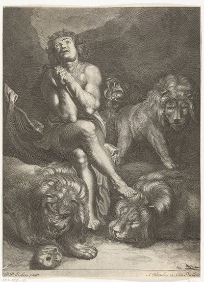 Daniel in der Löwengrube von Abraham Bloteling