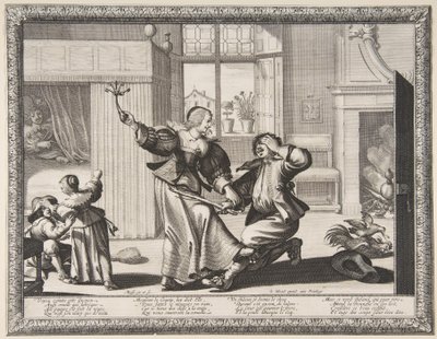 Der Ehemann-Schläger, ca. 1633 von Abraham Bosse