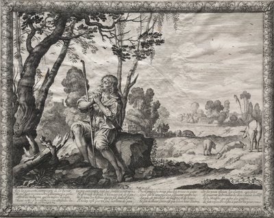 Der verlorene Sohn: Der verlorene Sohn hütet die Schweine von Abraham Bosse