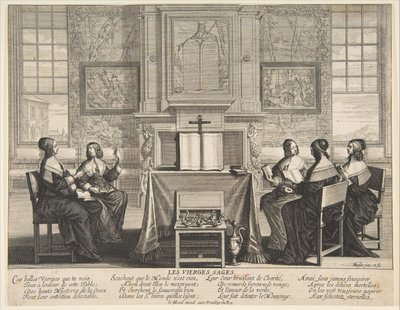 Die klugen Jungfrauen im Gespräch, ca. 1635 von Abraham Bosse