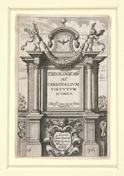 Titelseite von Theologicarum ac Cardinalium Virtutum Icones von Abraham Bosse