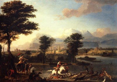 Die Hirschjagd, ca. 1675 von Abraham Danielsz. Hondius
