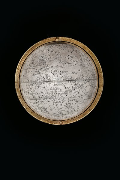 Zwei außergewöhnliche terrestrische und himmlische Globen, getragen von Herkules und Atlas, Augsburg von Abraham Drentwett