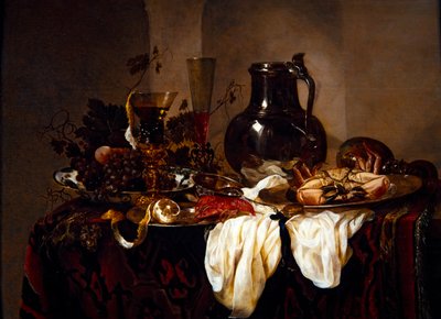 Stillleben mit Krug und Krustentieren von Abraham Hendricksz van Beyeren