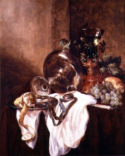 Stillleben mit einer Frucht und einem Silberbecher von Abraham Hendricksz van Beyeren