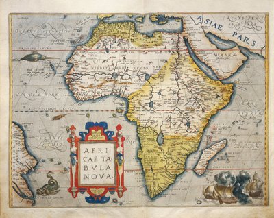 Karte von Afrika, aus Theatrum Orbis Terrarum von Abraham Ortelius von Abraham Ortelius