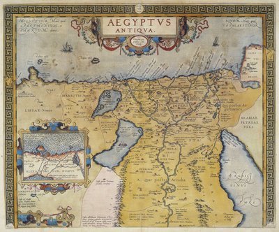 Karte des antiken Ägypten - von Abraham Ortelius, Antwerpen von Abraham Ortelius