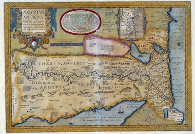 Karte des alten Ägypten - von Abraham Ortelius, Antwerpen von Abraham Ortelius