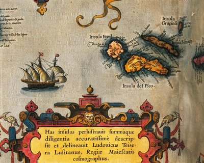 Karte der Azoreninseln aus Theatrum Orbis Terrarum von Abraham Ortelius von Abraham Ortelius