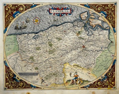 Karte von Flandern aus Theatrum Orbis Terrarum von Abraham Ortelius von Abraham Ortelius