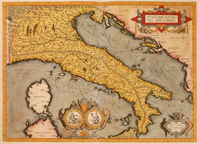 Karte von Italien von Abraham Ortelius