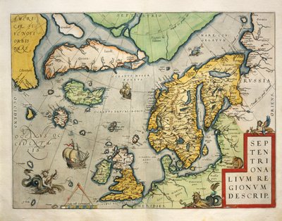 Karte von Nordeuropa, aus Theatrum Orbis Terrarum von Abraham Ortelius von Abraham Ortelius
