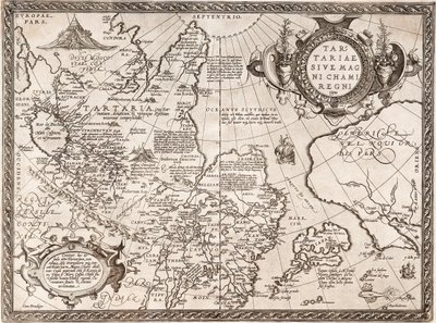 Karte von Russland aus: Theatrum Orbis Terrarum, 1598 von Abraham Ortelius