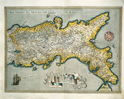 Karte des Königreichs Neapel, Italien, aus Theatrum Orbis Terrarum von Abraham Ortelius von Abraham Ortelius