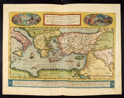 Karte des Römischen Reiches, Theatrvm Orbis Terrarvm, Abraham Ortelius, Antwerpen von Abraham Ortelius