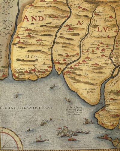 Hafen von Palos in Andalusien, aus Theatrum Orbis Terrarum von Abraham Ortelius von Abraham Ortelius