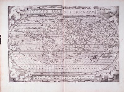 Typus Orbis Terrarum, Portulan von Abraham Ortelius