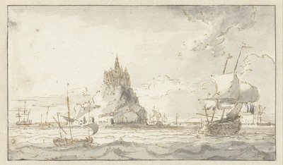 Ansicht auf Mont-St.Michel von Abraham Storck