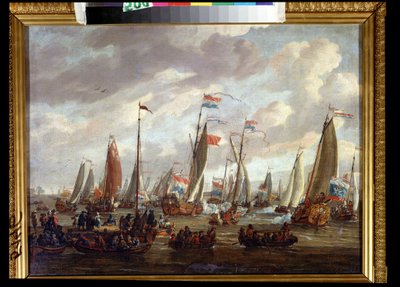 Zar Peter I. besucht England im Januar 1698 von Abraham Storck