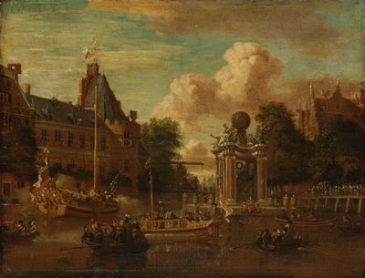 Die Moskauer Gesandtschaft besucht Amsterdam von Abraham Storck