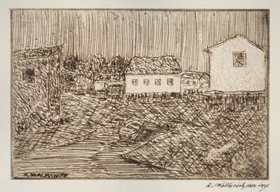 Straßenszene, Gebäude oder Porträt, 1902-1905 von Abraham Walkowitz