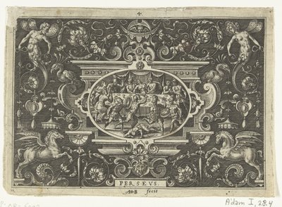 Phineus stört die Hochzeit von Perseus und Andromeda von Abraham de Bruyn