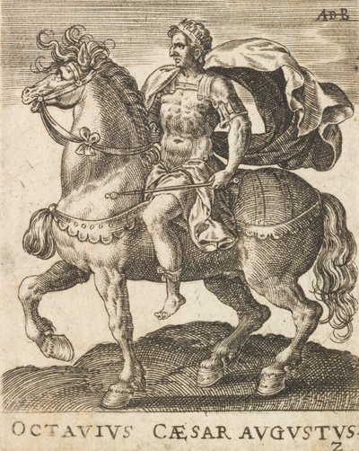 Octavius Caesar Augustus aus Zwölf Kaiser zu Pferd, ca. 1565-1587 von Abraham de Bruyn
