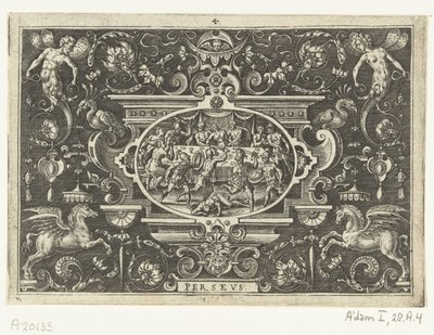 Phineus stört die Hochzeit von Perseus und Andromeda (PERSEUS) von Abraham de Bruyn
