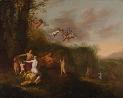 Bacchus und Nymphen in einer Landschaft, wahrscheinlich 1640er Jahre von Abraham van Cuylenborch