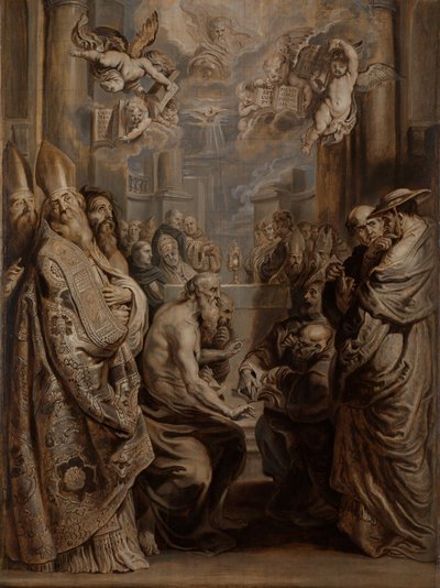 Die Disputation über die Gegenwart Christi in der Eucharistie von Abraham van Diepenbeeck