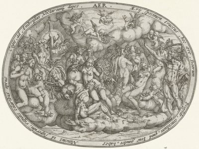 Olympische Götter zwischen den Wolken: Das Element Luft von Abraham van den Hecken