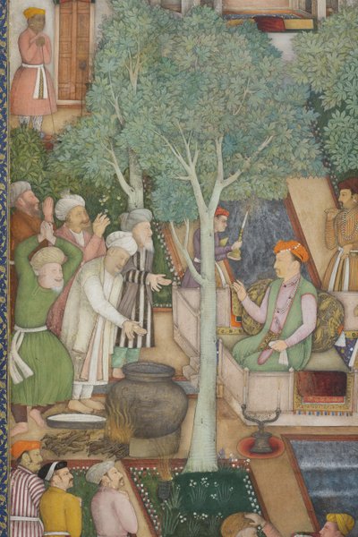 Detail aus Kaiser Jahangir mit Heiligen Männern in einem Garten, ca. 1615 von Abul Hassan Ghaffari