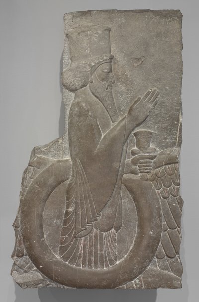 Ahuramazda in der geflügelten Scheibe, Persepolis, 486-460 v. Chr. von Achaemenid