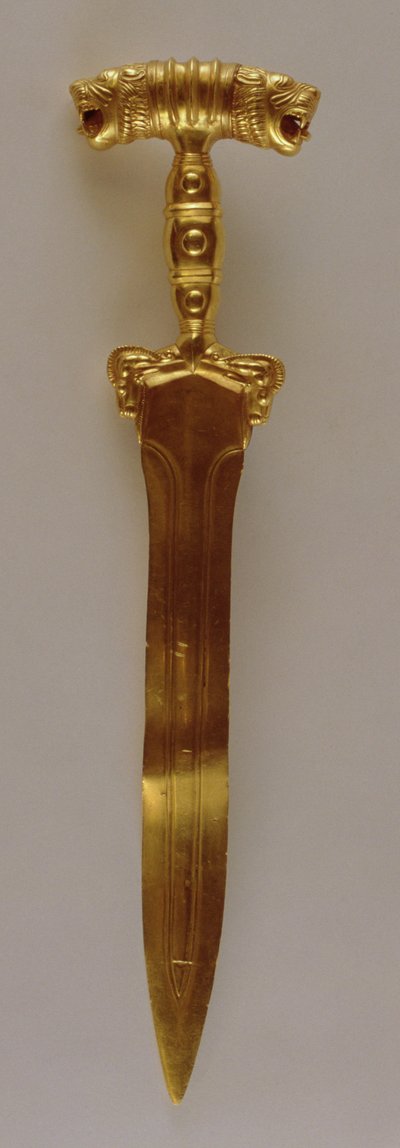 Schwert mit doppeltem Löwenkopfbeschlag, aus Hamadan, Iran von Achaemenid