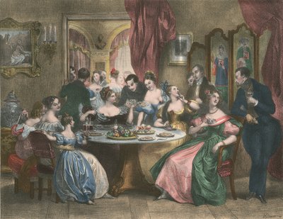 Le Thé von Achille (after) Deveria
