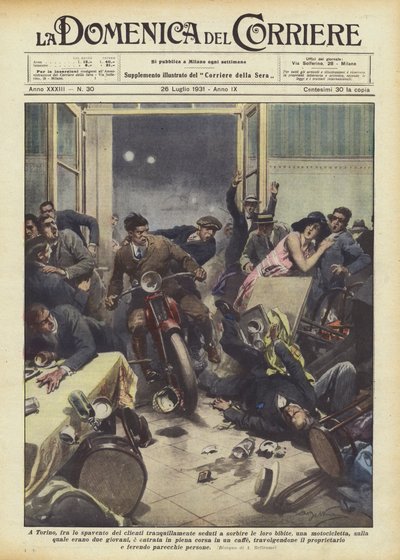 In Turin, zur Bestürzung der Kunden, die ruhig ihre Getränke genossen? von Achille Beltrame