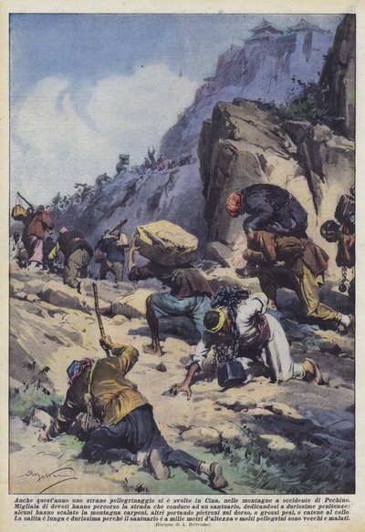Auch in diesem Jahr fand eine seltsame Pilgerreise in China, in den Bergen westlich von Peking, statt von Achille Beltrame