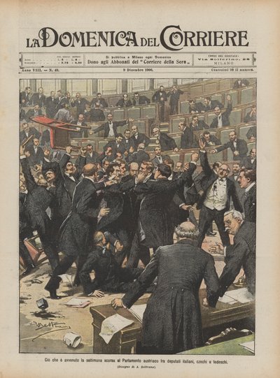 Was letzte Woche im österreichischen Parlament zwischen italienischen, tschechischen und deutschen Abgeordneten geschah von Achille Beltrame