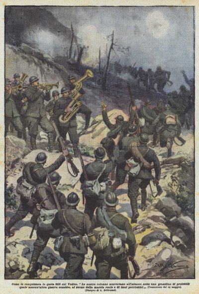Wie die Höhe 652 auf dem Vodice erobert wurde von Achille Beltrame