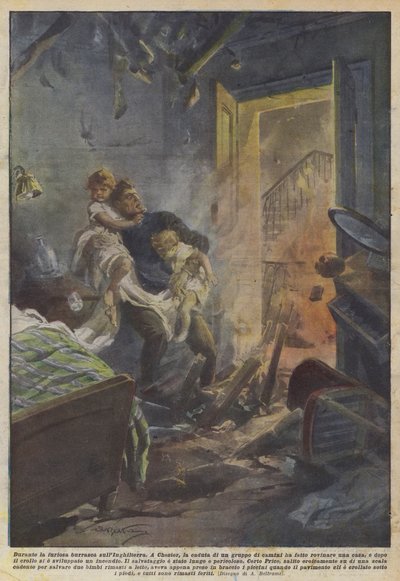 Während des wütenden Sturms über England von Achille Beltrame