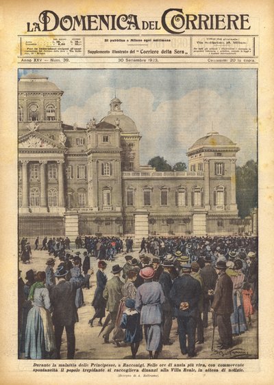 Während der Krankheit der Prinzessinnen in Racconigi von Achille Beltrame