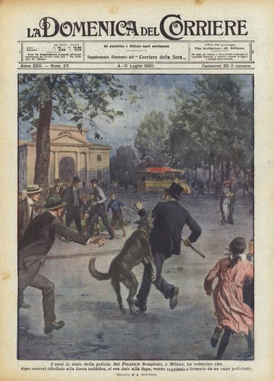 Hunde zur Unterstützung der Polizei von Achille Beltrame