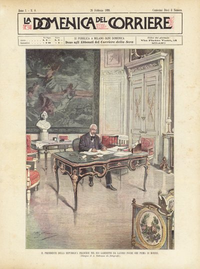 Der Präsident der Französischen Republik in seinem Arbeitszimmer wenige Stunden vor seinem Tod von Achille Beltrame