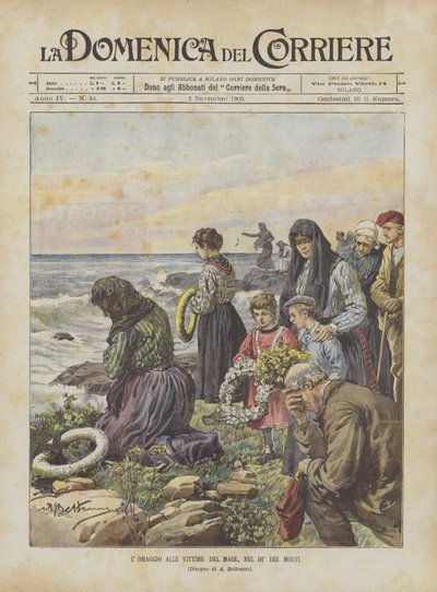 Die Ehrung der Opfer des Meeres am Tag der Toten von Achille Beltrame
